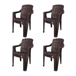 Cello Hercules Chair Set of 4, Matte Brown 