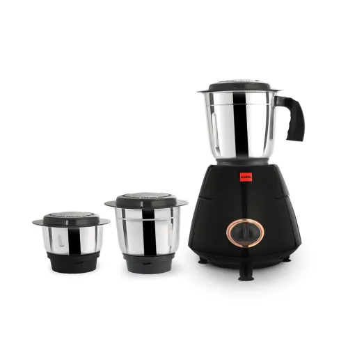 Image of Cello Imperia Stainless Steel Black & Copper Mixer Grinder 500 Watts- 3 SS Jars