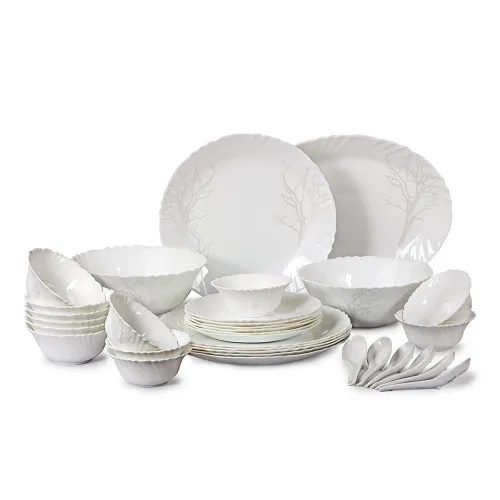 Image of Cello Imperial Winter Frost Opalware Dinner Set 33 Pcs