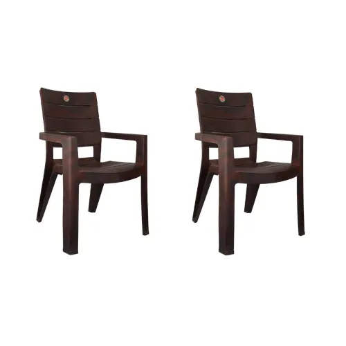 Image of Cello Jordan Chair Set of 2 (Rose Wood) for Living Room With 3 Years Warranty