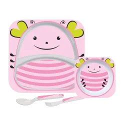 Cello Kids Meal Melamine Dinner Set with Lady Bug Print