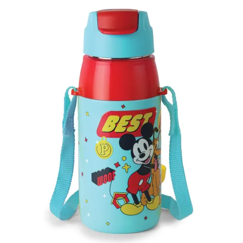 Image of Cello Kidzbee Era Best Pals Inner Steel Insulated Kids Water Bottle, 400 ml, Light Blue |