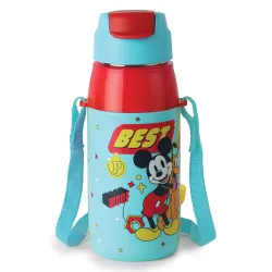 Cello Kidzbee Era Best Pals Inner Steel Insulated Kids Water Bottle, 400 ml, Light Blue |