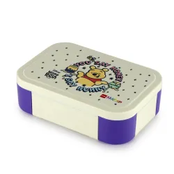 CELLO Kidzbee Galaxy Hunny Bear Insulated Kids Lunch Box with Inner Steel Box, Off White | 3D Touch & Feel Designs Tiffin Box | Leak Proof & Break Resistant | Ideal for School & Picnic
