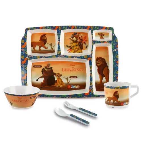 Image of CELLO Kidzbee Melamine Pentameal Meal Set for Kids 5 Pieces Orange