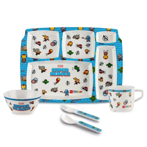 Image of Cello Kidzbee Pentameal Super Hero Melamine Meal Set 5 pieces