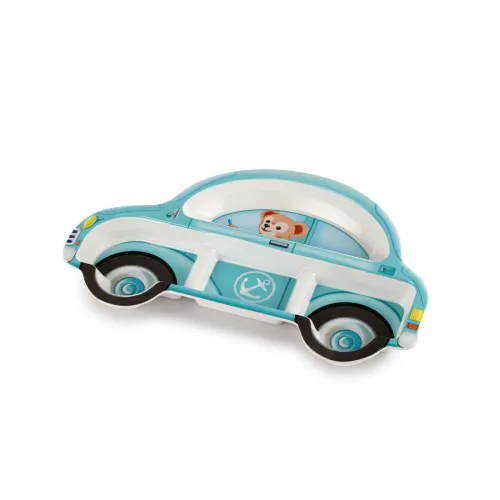 Image of Cello Kidzbee Series Melmo Racers Car Shaped Melamine Plate for Kids
