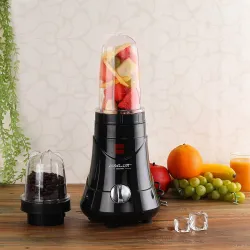Cello Kitchenette Collection Blend-N-Grind Nutrifit Mixer Grinder, 400W, 3 Speed Control, 2 Jars, Juicer Jar, Black