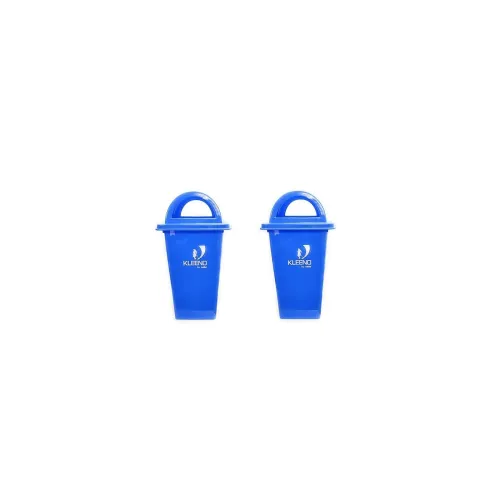 Image of Cello Kleeno Dome Lid Plastic Garbage Dustbin Bucket 80 LTR - BLUE/BLUE PACK OF 2