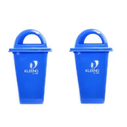 Cello Kleeno 110L Plastic Dome Lid Dustbin Combo (Blue)
