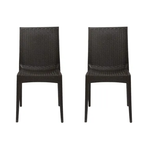 Image of Cello Kraft Chair Set Pack of 2 - Pearl Brown | Strong and Durable | Easy to Clean | Chair for Living Room, Bed Room, Ki