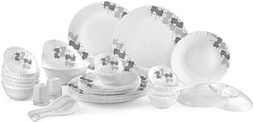 Image of cello linear glaze 37 pcs dinner set