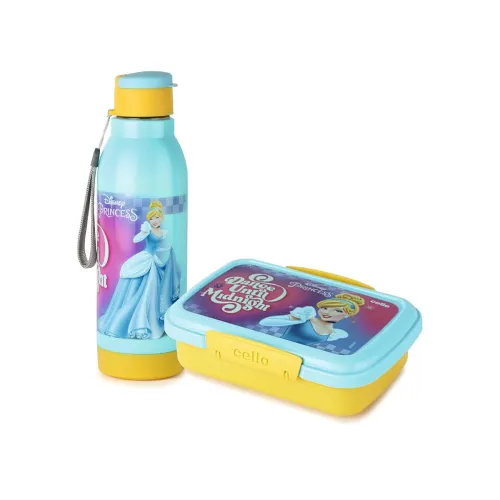 Image of CELLO Lunch On Disney Princess Gift Set Lunch Box & Water Bottle for Kids 
