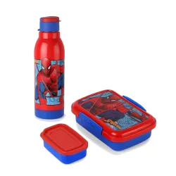 CELLO Lunch On Spiderman Design Kids Combo Set Blue