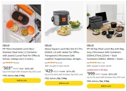 Cello Lunch Box with Cover Starting @ ₹303