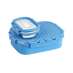 CELLO Matrix Medium Lunch Box, Dark Blue