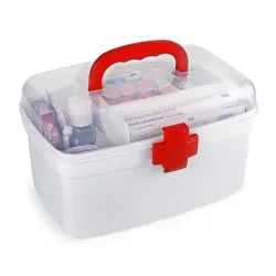 Cello Medico First Aid Box Plastic Tight Lock Mechanism With Convenient Handle |