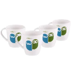 Cello Melamine Mugs - Set of 4, 200ml