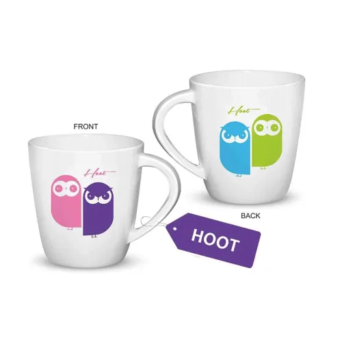 Image of Cello Melmoware Joycee Mugs, 200ml, Hoot Design, Pack of 1