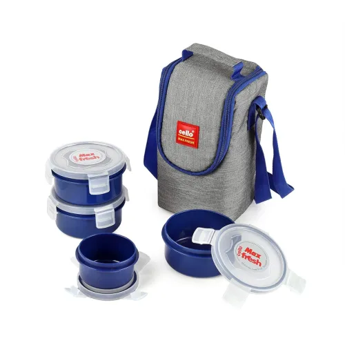 Image of CELLO MF Click Insulated Lunch Box – Blue, Leakproof