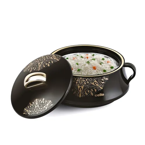 Image of CELLO Midas Casserole Hot Pot Box for Daily Use & Kitchen 1500 ml, Black