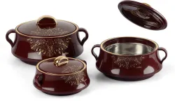 cello Midas Pack of 3 Thermoware Casserole Set (500 ml, 1000 ml, 1500 ml)