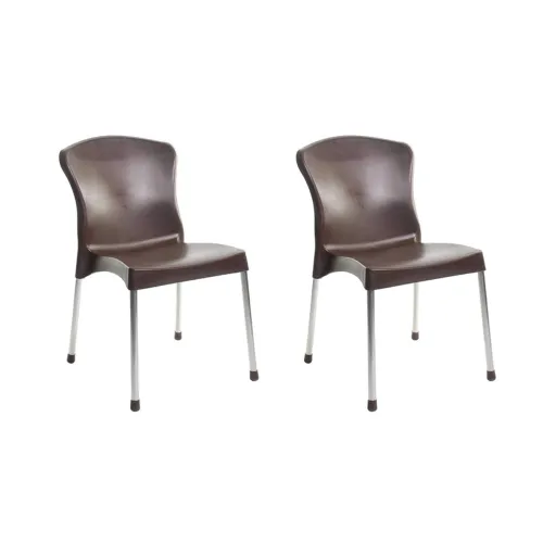 Image of Cello Milano Chair Set Pack of 2 - Brown