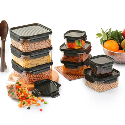 Image of CELLO Modulock Pet Storage Container For Kitchen Set of 9 Pcs (1000ml x 3, 600ml x 3, 260ml x 3