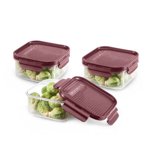 Image of CELLO Modulock Square Kitchen Storage Containers Set of 2