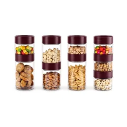 CELLO Modustack Pet Storage Jar For Kitchen Set of 9 Pcs