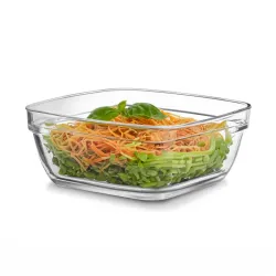 Cello Nadir Square Stackable Glass Bowl (1.1L, 17cm)