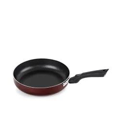Cello Non Stick Induction Base Frying Pan / Tapper Pan, 220 mm, Cherry, Aluminium