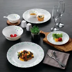 Cello Opalware Dazzle Dinner Set, 13Pcs