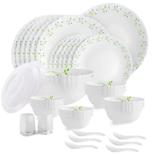 Image of Cello Opalware Dazzle Series Tropical Lagoon 37-Piece Dinner Set