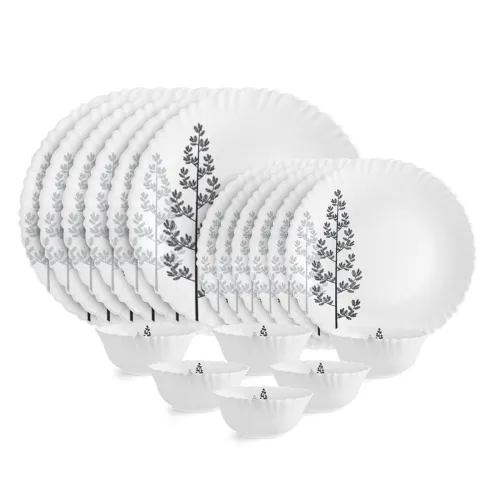 Image of Cello Opalware Dazzle Series Winter Pine Dinner Set, 18 Units