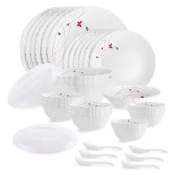 Cello Opalware Dazzle Series Lush Fiesta 35 Piece Dinner Set