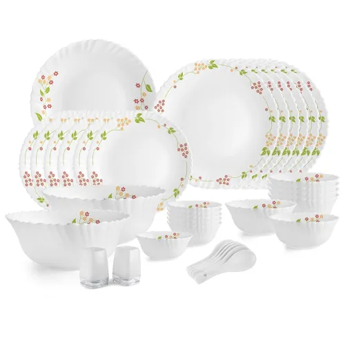 Image of Cello Opalware Dazzle Series Secret Garden Dinner Set, 35 Units