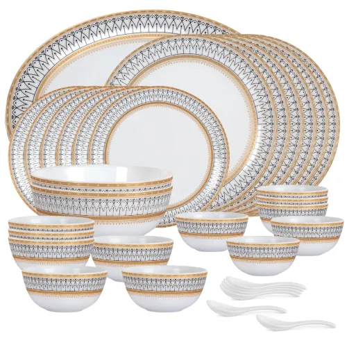 Image of Cello Opalware Divine Series Elinor Dinner Set, 33 Units 