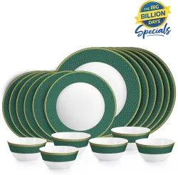 Cello Opalware Solitaire Dinner Set – 18 Pcs