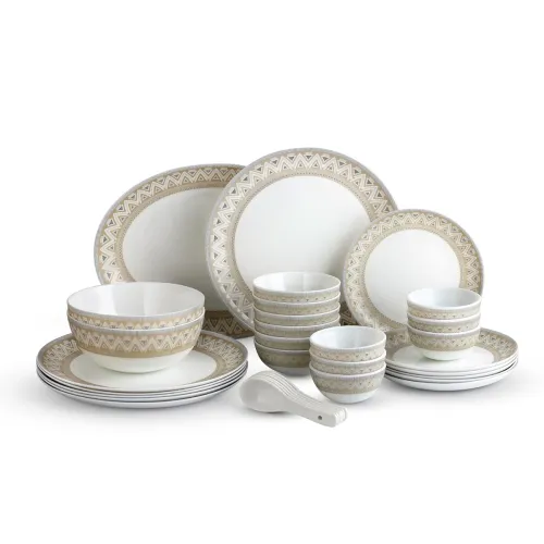 Image of Cello Opalware Divine Series Trinity 33 Pieces Dinner Set