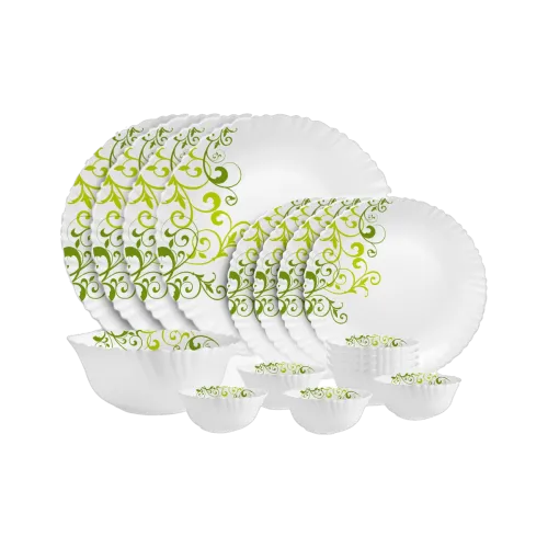 Image of cello Pack of 17 Opalware Dazzle Opalware Oleander Dinner Set