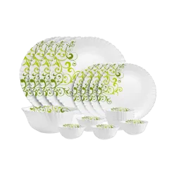 cello Pack of 17 Opalware Dazzle Opalware Oleander Dinner Set