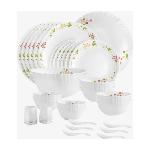 Image of cello Pack of 35 Opalware Dazzle Secret Garden Dinner Set