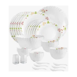 cello Pack of 35 Opalware Dazzle Secret Garden Dinner Set
