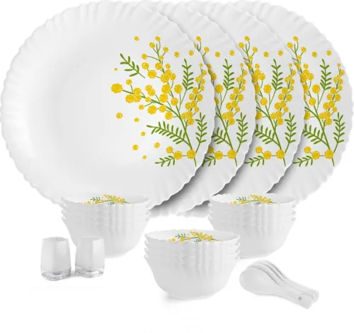 Image of cello Pack of 22 Opalware Dinner Set