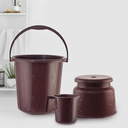 Image of Cello Petal Bathroom Set | Sturdy and Durable | Lightweight and Rigid | Easy to Clean and Attractive Design | Small Set 