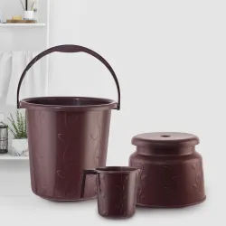 Cello Petal Bathroom Set | Sturdy and Durable | Lightweight and Rigid | Easy to Clean and Attractive Design | Small Set 