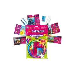 Cello Plastic Colourup Celebration Kit | Colour Set For Kids With Crayons, Sketch Pens, Coloured Pens & Activity Book | Gift For Kids' Birthdays & New Year Gift