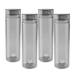 Cello Plastic H2O Unbreakable Bottle, 1 L Set of 4