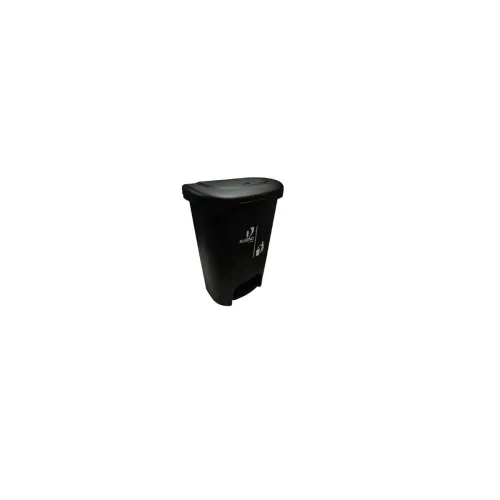 Image of Cello Plastic Pedal Step-On Garbage Dustbin 50 Ltr, Black